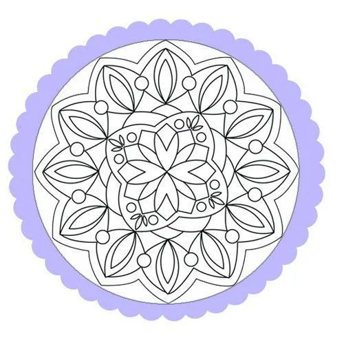 Dibujo de un mandala de flores y formas para pintar - Mandalas ... Dibujo de un mandala de flores y formas para pintar - Mandalas ...