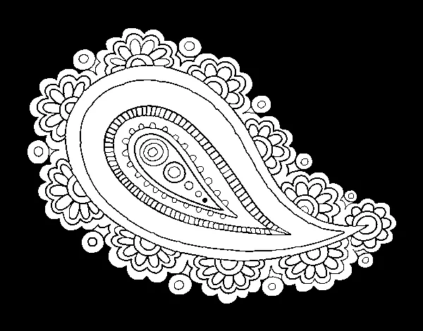 Dibujo de Mandala lágrima para Colorear - Dibujos.net Dibujo de Mandala lágrima para Colorear - Dibujos.net