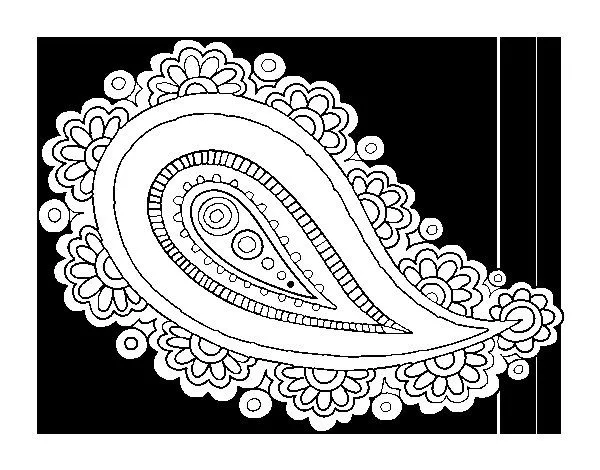 Dibujo de Mandala lágrima para Colorear - Dibujos.net Dibujo de Mandala lágrima para Colorear - Dibujos.net