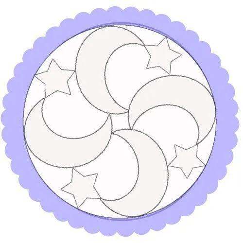 Dibujo de un mandala de lunas para colorear - Mandalas para ... Dibujo de un mandala de lunas para colorear - Mandalas para ...
