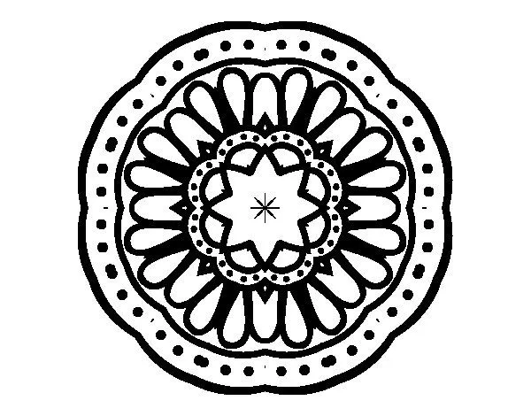 Dibujo de Mandala mosaico para Colorear - Dibujos.net