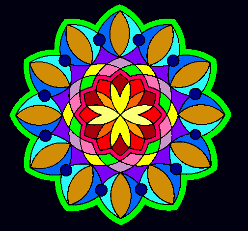 Dibujo de Mandala 3 pintado por Vitral en Dibujos.net el día 31-08 ...