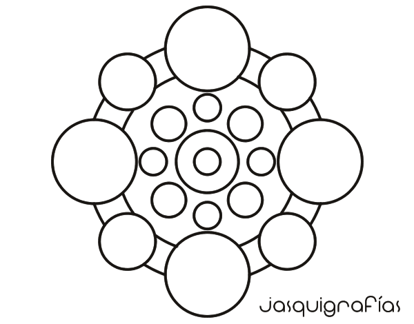 Dibujo de Mandala con redondas para Colorear - Dibujos.net Dibujo de Mandala con redondas para Colorear - Dibujos.net