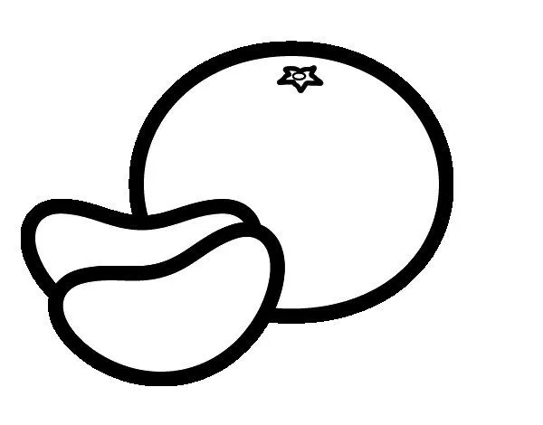 Dibujo de Mandarina para Colorear - Dibujos.net Dibujo de Mandarina para Colorear - Dibujos.net