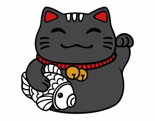 Dibujo de Maneki-neko de la abundancia pintado por en Dibujos.net ...