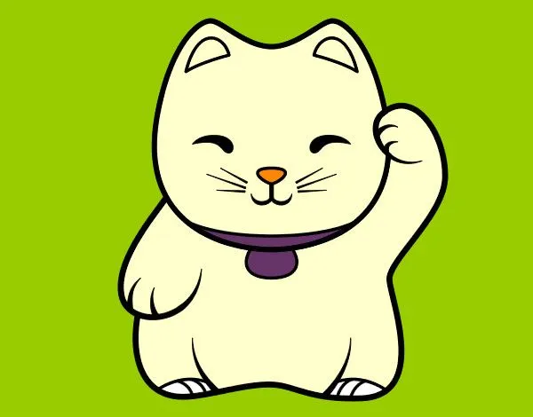 Dibujo de Maneki-neko blanco pintado por Pascale en Dibujos.net el ... Dibujo de Maneki-neko blanco pintado por Pascale en Dibujos.net el ...