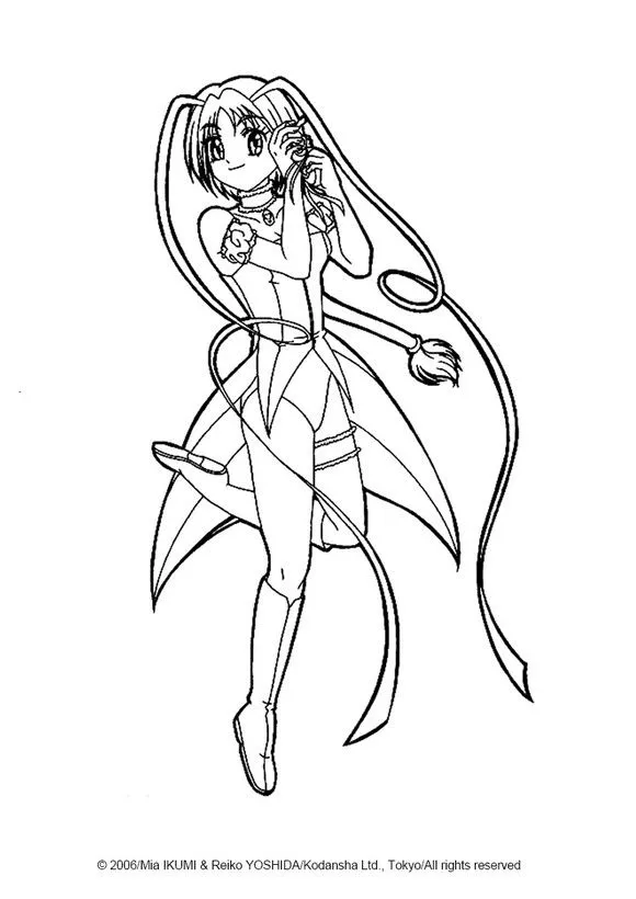 Dibujos para colorear MEW MEW POWER, Renee transformada en mew mew ...