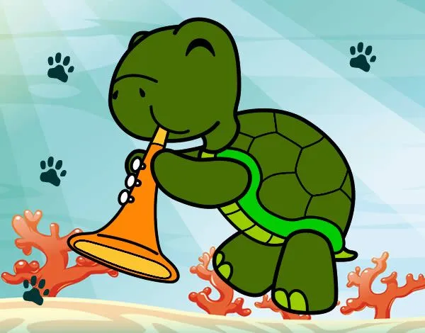 Dibujo de Manuelita tocando la trompeta pintado por Prije en ...