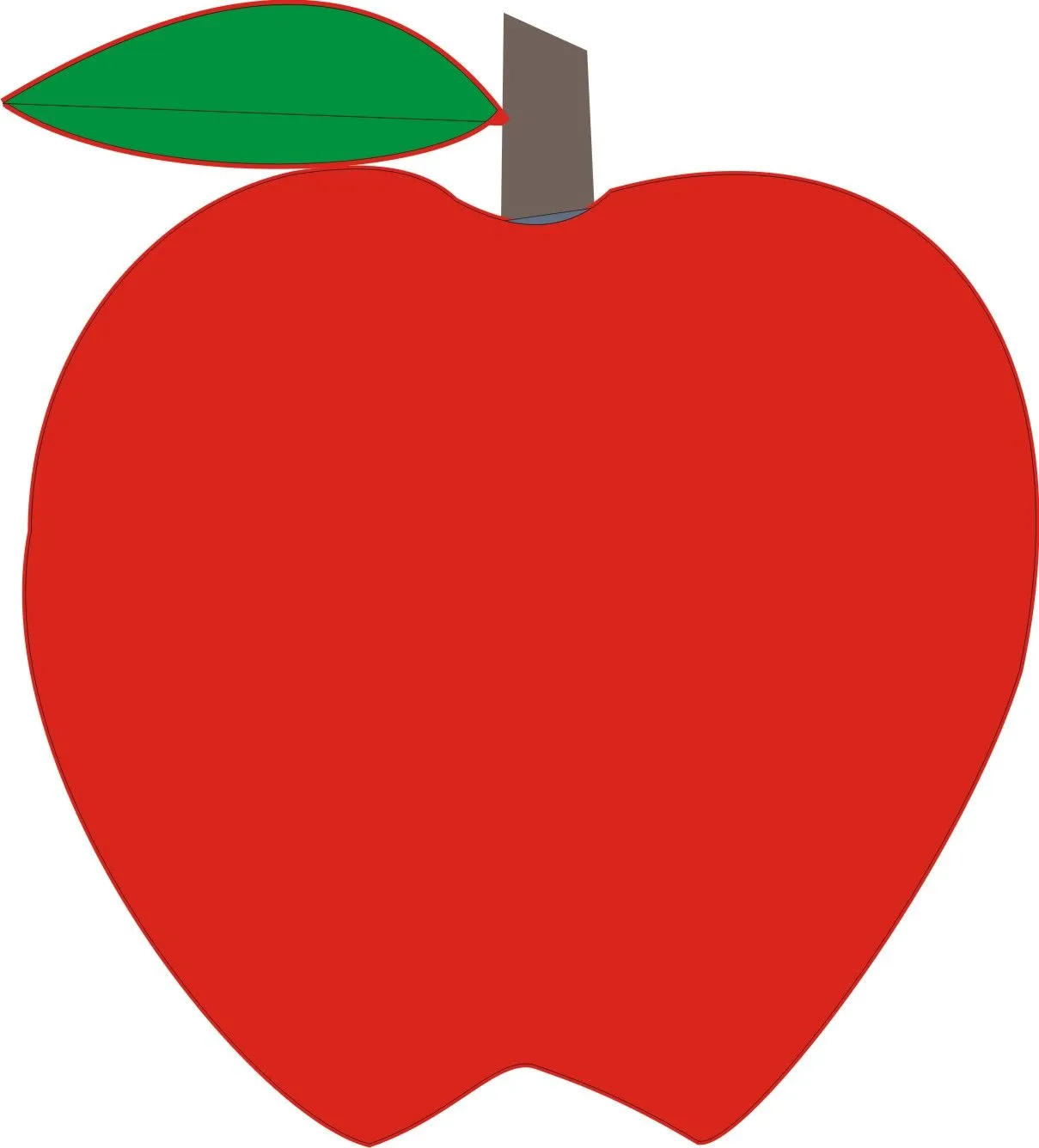 Dibujo de manzana a color - Imagui