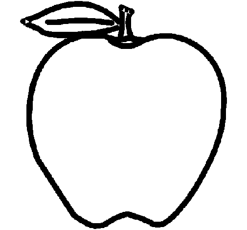 Dibujo de Manzana para Colorear - Dibujos.net Dibujo de Manzana para Colorear - Dibujos.net