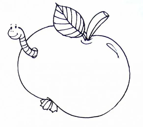 Gusanos para colorear infantiles - Imagui
