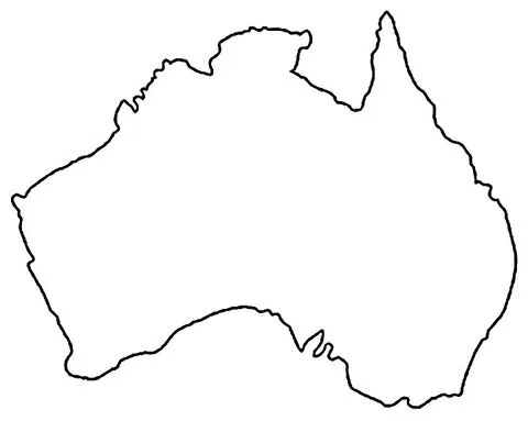 Dibujo de Mapa de Australia para colorear | Dibujos para colorear ...