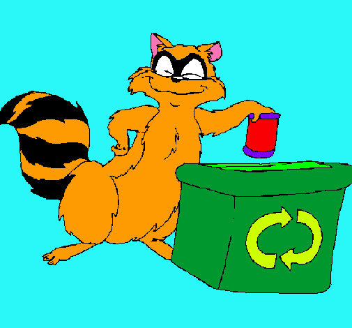 Dibujo de Mapache reciclando pintado por Ecosistema en Dibujos.net ... Dibujo de Mapache reciclando pintado por Ecosistema en Dibujos.net ...