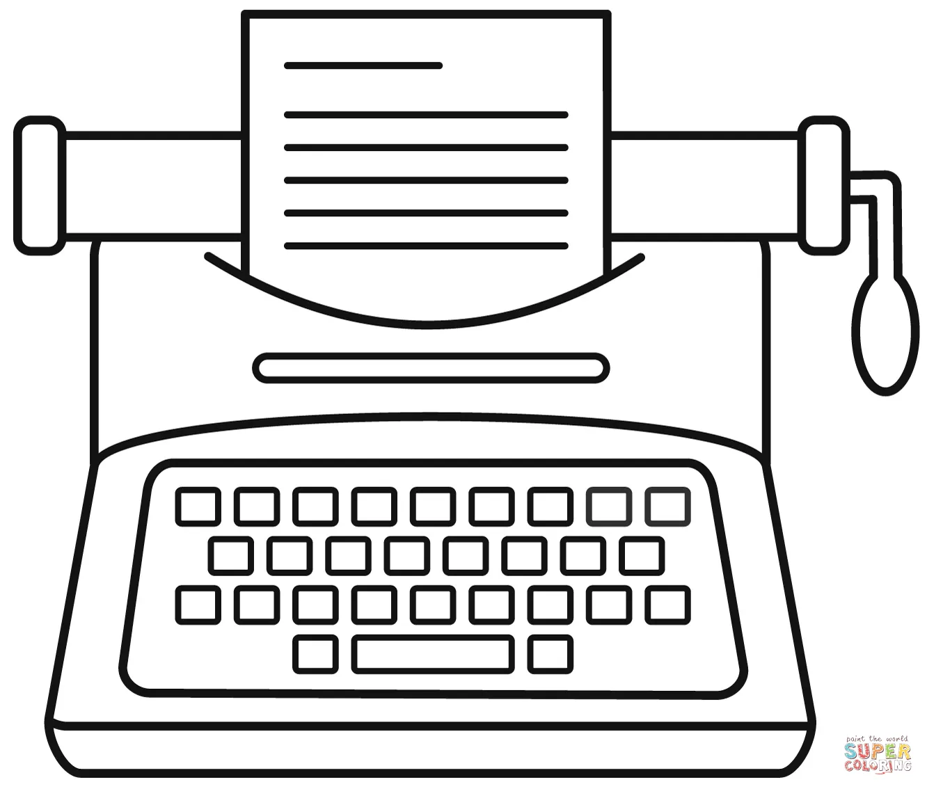 Dibujo de Máquina de escribir para colorear | Dibujos para colorear imprimir gratis Dibujo de Máquina de escribir para colorear | Dibujos para colorear imprimir gratis