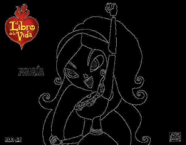 Dibujo de María para Colorear - Dibujos.net Dibujo de María para Colorear - Dibujos.net