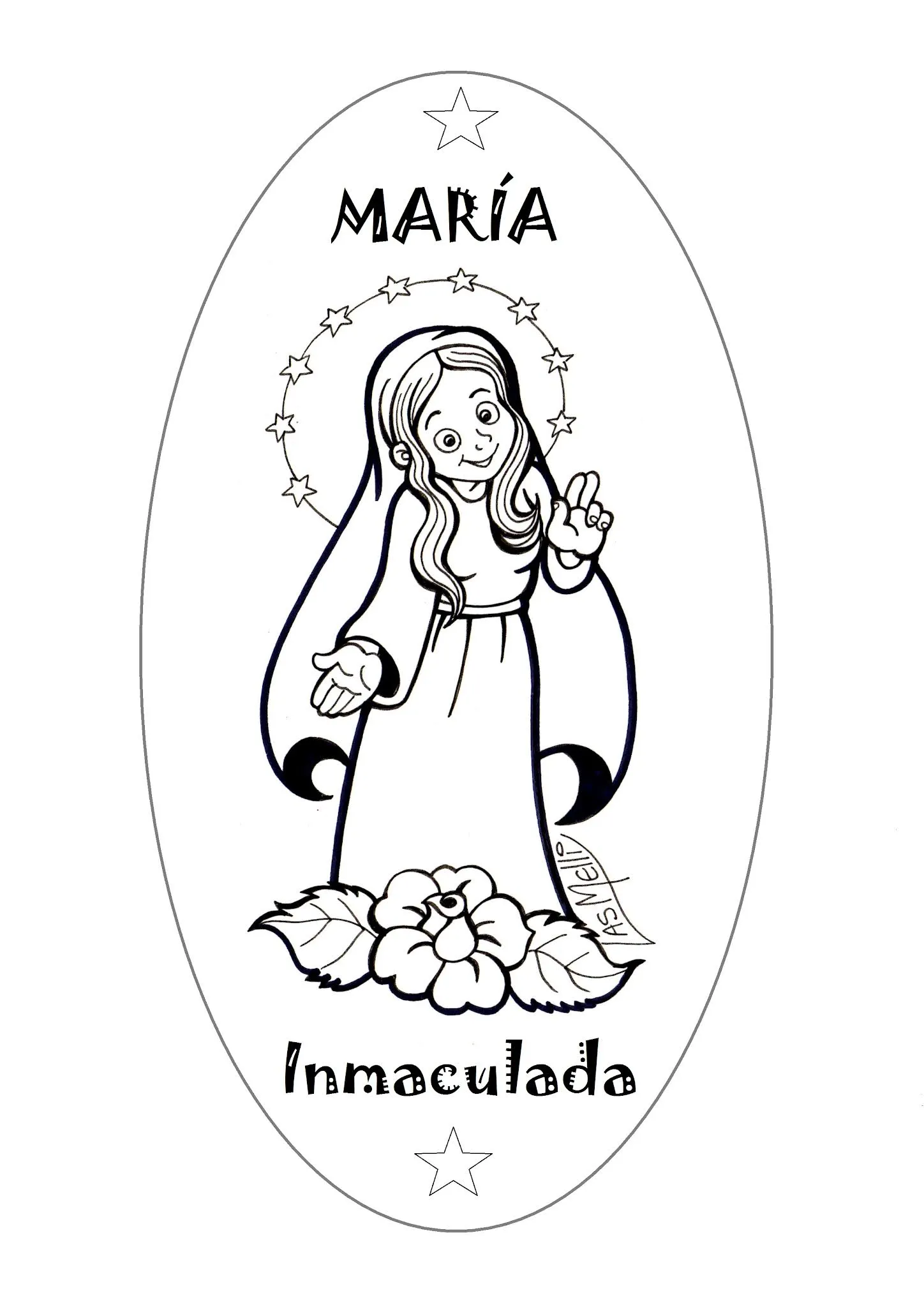 DIBUJO: María Inmaculada - Educacion Religiosa DIBUJO: María Inmaculada - Educacion Religiosa