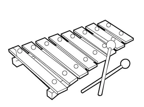 Dibujo de marimba facil para colorear - Imagui