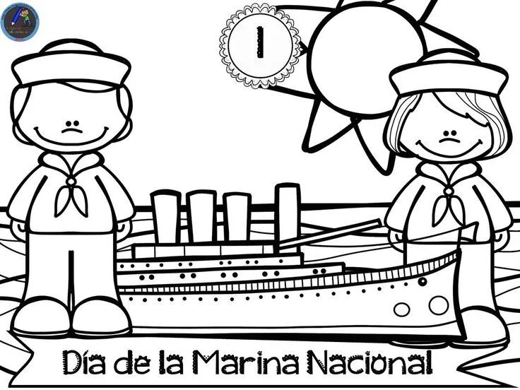 Dibujo del Día de la Marina para colorear, ideas creativas para niños este 1 de junio | Tu Nota Dibujo del Día de la Marina para colorear, ideas creativas para niños este 1 de junio | Tu Nota