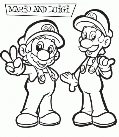 Dibujo de Mario y Luigi. Dibujo para colorear de Mario y Luigi ...