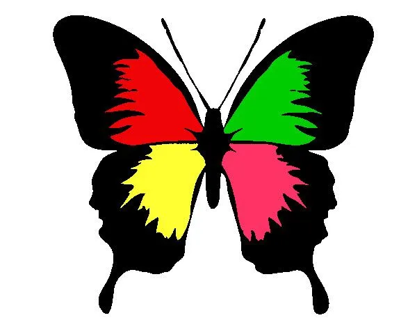 Dibujo de Mariposa con alas negras pintado por Franciscam en ...