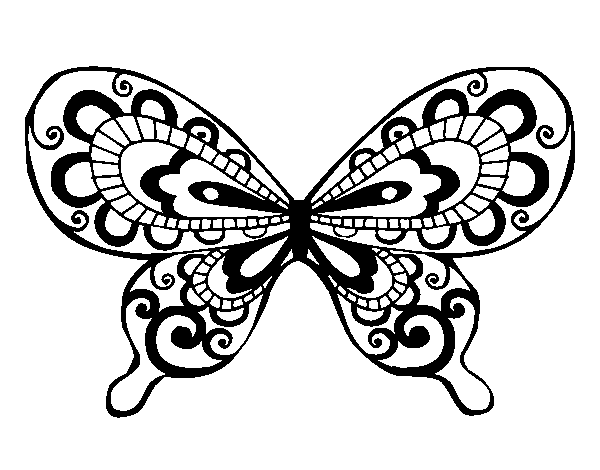 Dibujo de Mariposa bonita para Colorear - Dibujos.net Dibujo de Mariposa bonita para Colorear - Dibujos.net