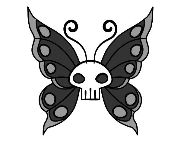 Dibujo de Mariposa Emo pintado por Amores en Dibujos.net el día 05 ... Dibujo de Mariposa Emo pintado por Amores en Dibujos.net el día 05 ...