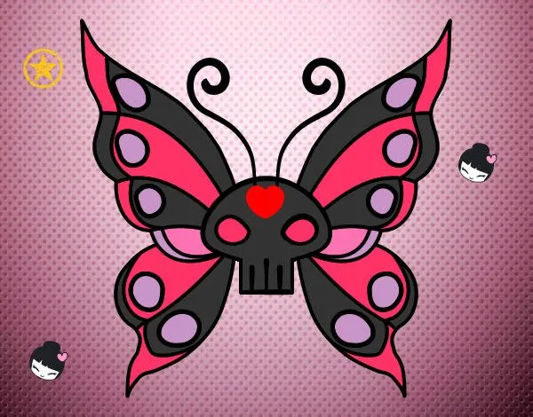 Dibujo de la mariposa emo pintado por Antolakim en Dibujos.net el ... Dibujo de la mariposa emo pintado por Antolakim en Dibujos.net el ...
