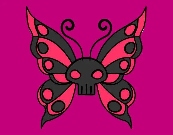 Dibujo de Mariposa Gótica pintado por Gabrielaja en Dibujos.net el ...