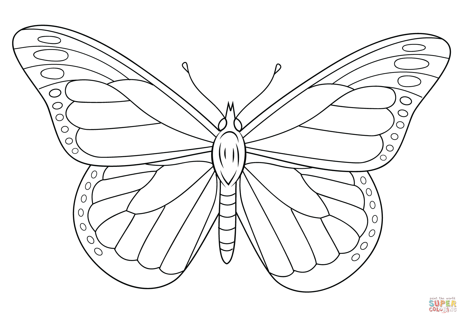 Dibujo de Mariposa Monarca para colorear | Dibujos para colorear imprimir gratis Dibujo de Mariposa Monarca para colorear | Dibujos para colorear imprimir gratis