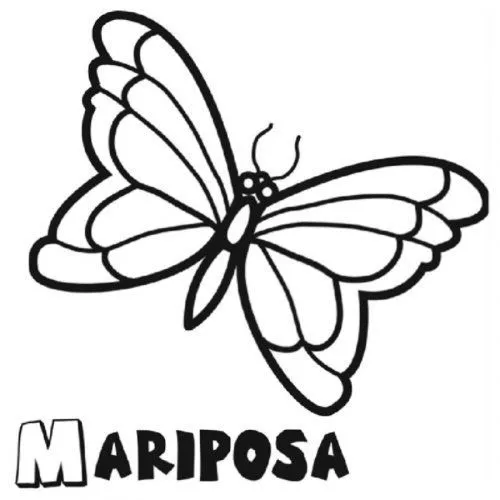 Dibujo de mariposa para pintar - Dibujos para colorear de los ...