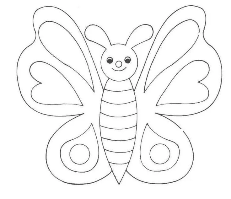 Dibujo de Mariposas para imprimir y colorear!: Simpático dibujo ...