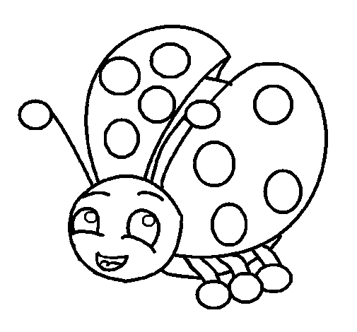 Dibujo de Mariquita linda para Colorear