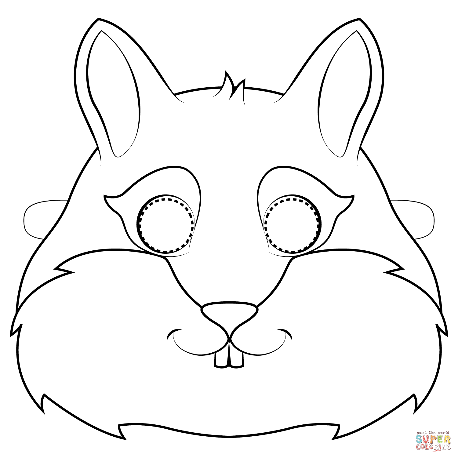 Dibujo de Máscara de Ardilla para colorear | Dibujos para colorear imprimir gratis Dibujo de Máscara de Ardilla para colorear | Dibujos para colorear imprimir gratis