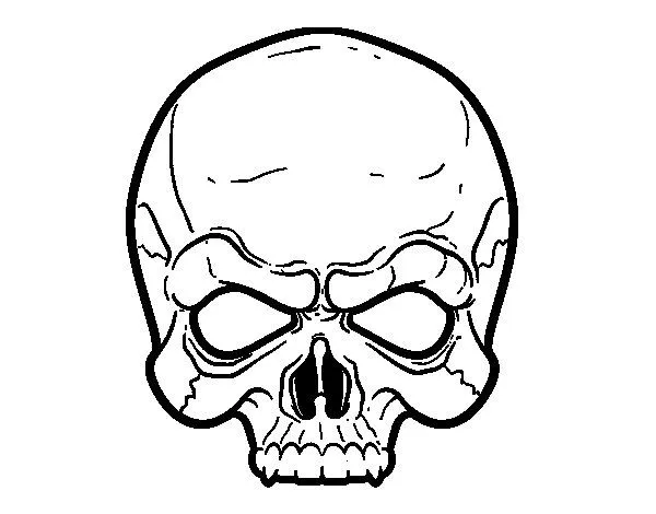 Dibujo de Máscara de Calavera para Colorear - Dibujos.net Dibujo de Máscara de Calavera para Colorear - Dibujos.net