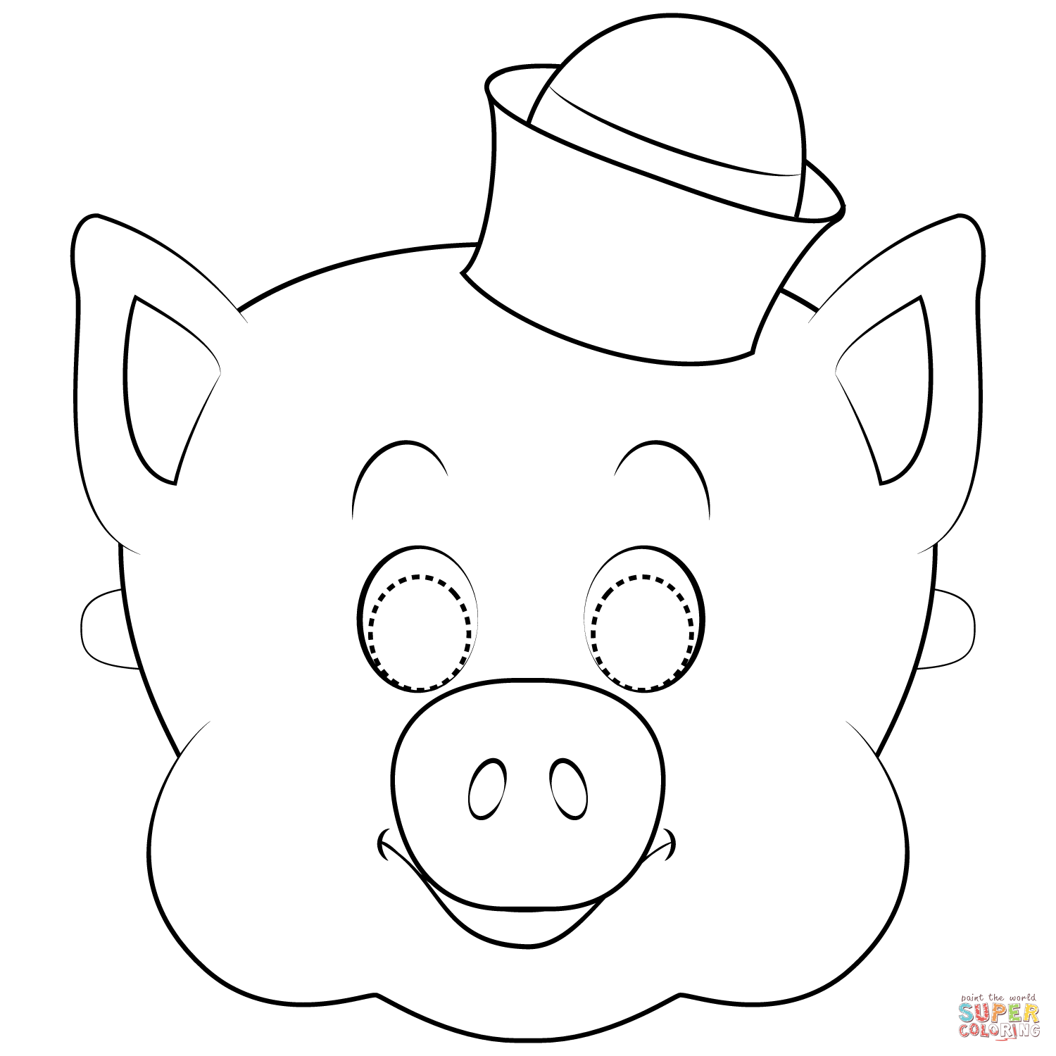 Dibujo de Máscara de Los 3 Cerditos para colorear | Dibujos para colorear imprimir gratis Dibujo de Máscara de Los 3 Cerditos para colorear | Dibujos para colorear imprimir gratis