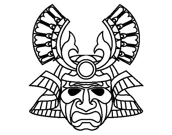 Dibujo de Máscara china para Colorear - Dibujos.net