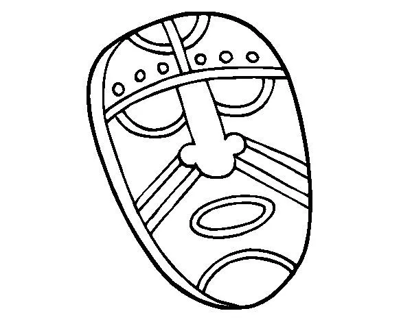 Dibujo de Máscara embobada para Colorear - Dibujos.net Dibujo de Máscara embobada para Colorear - Dibujos.net
