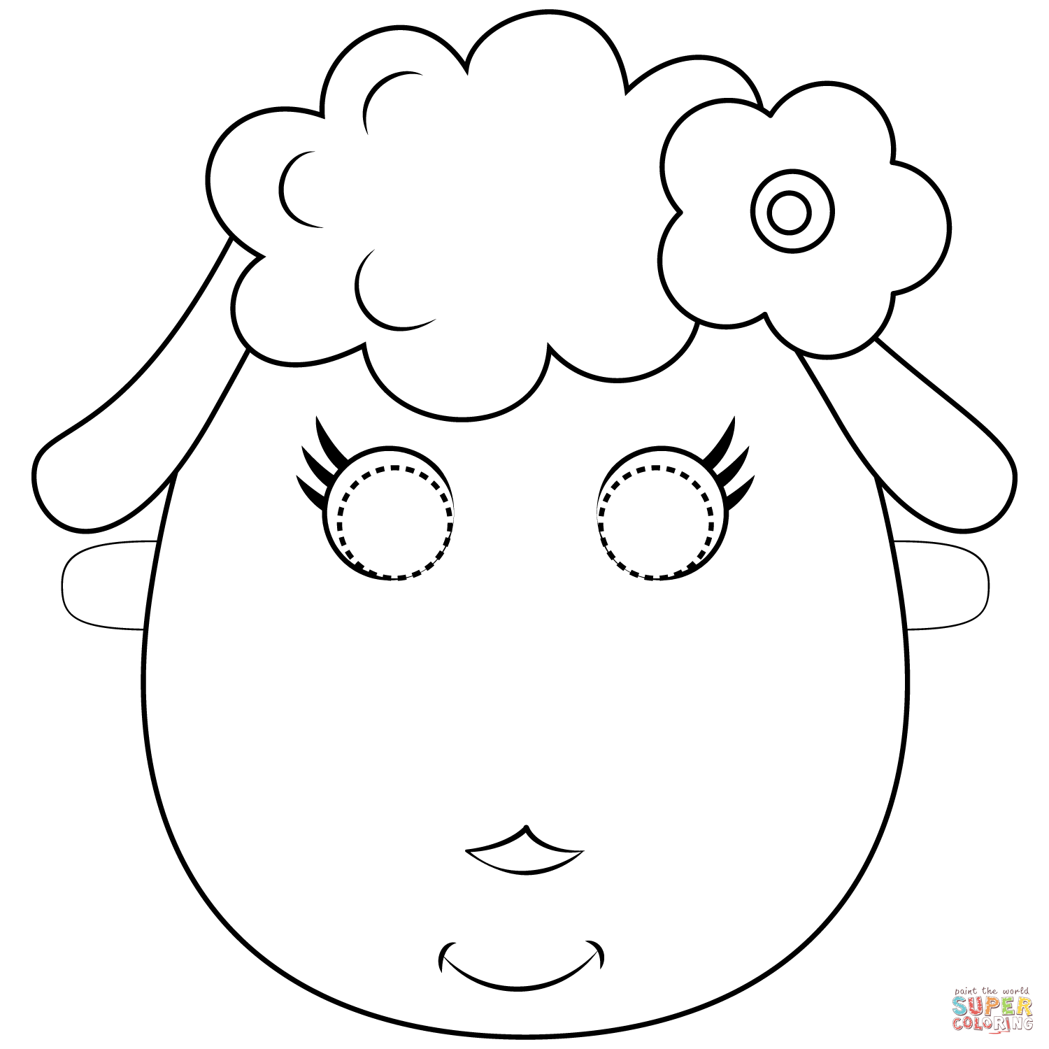 Dibujo de Máscara de Oveja para colorear | Dibujos para colorear imprimir gratis Dibujo de Máscara de Oveja para colorear | Dibujos para colorear imprimir gratis