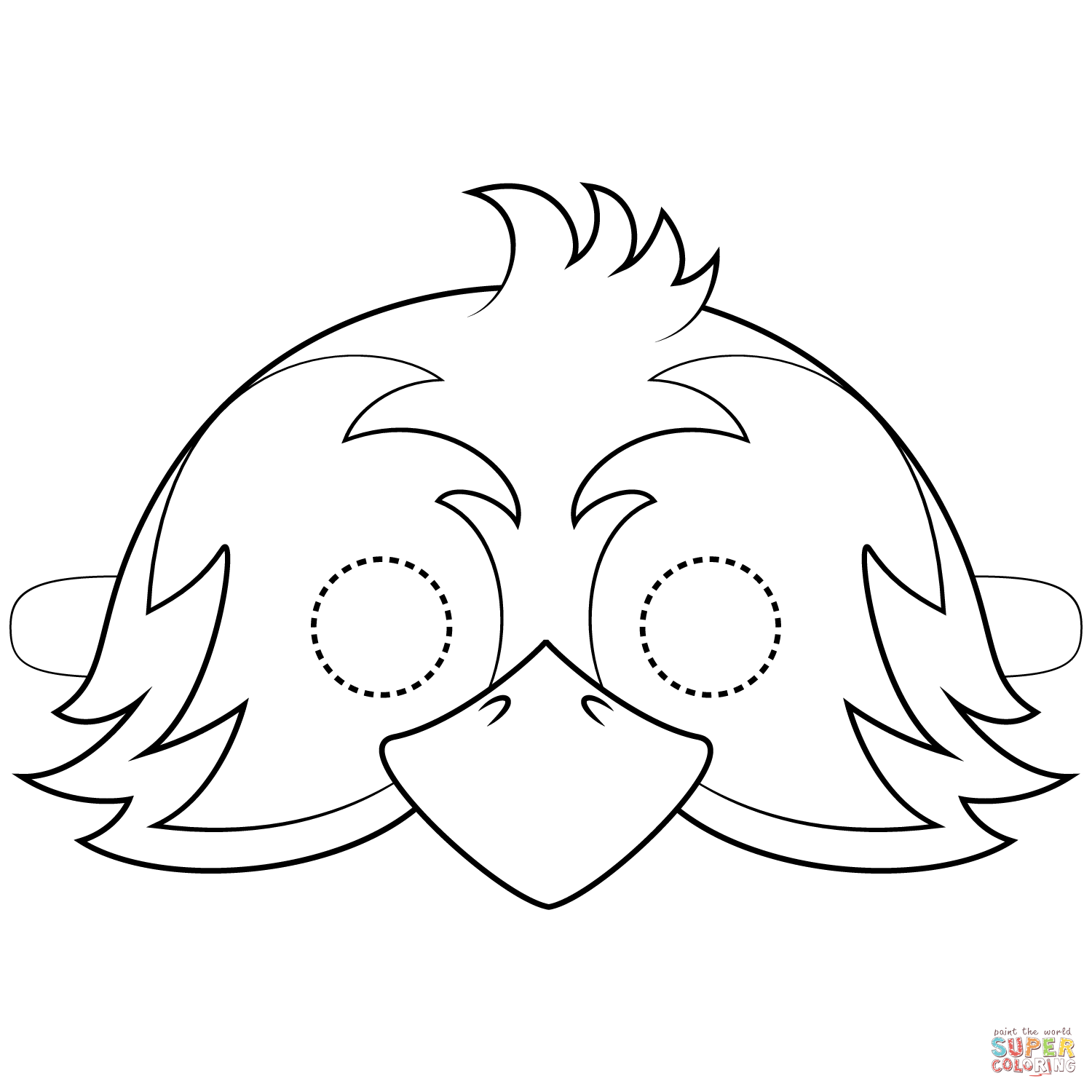 Dibujo de Máscara de Pájaro para colorear | Dibujos para colorear imprimir gratis Dibujo de Máscara de Pájaro para colorear | Dibujos para colorear imprimir gratis
