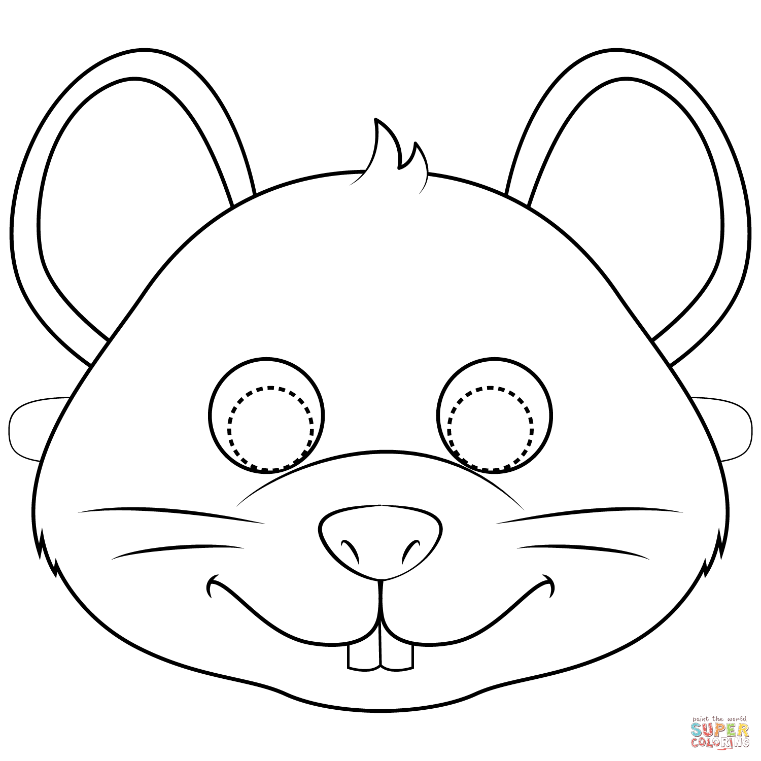 Dibujo de Máscara de Ratón para colorear | Dibujos para colorear imprimir gratis Dibujo de Máscara de Ratón para colorear | Dibujos para colorear imprimir gratis