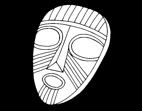 Dibujo de Máscara sorprendida para Colorear - Dibujos.net Dibujo de Máscara sorprendida para Colorear - Dibujos.net