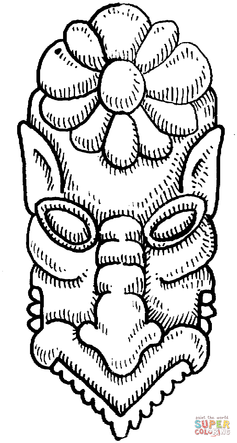 Dibujo de Máscara Tibetana para colorear | Dibujos para colorear imprimir gratis Dibujo de Máscara Tibetana para colorear | Dibujos para colorear imprimir gratis