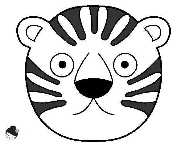 Dibujo de Mascara de Tigre Blanco pintado por Clarismile en ... Dibujo de Mascara de Tigre Blanco pintado por Clarismile en ...