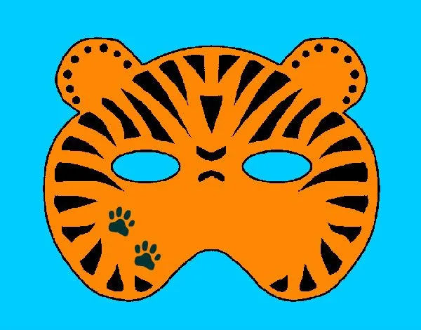 Dibujo de Mascara de TIGRE pintado por Merida en Dibujos.net el ... Dibujo de Mascara de TIGRE pintado por Merida en Dibujos.net el ...