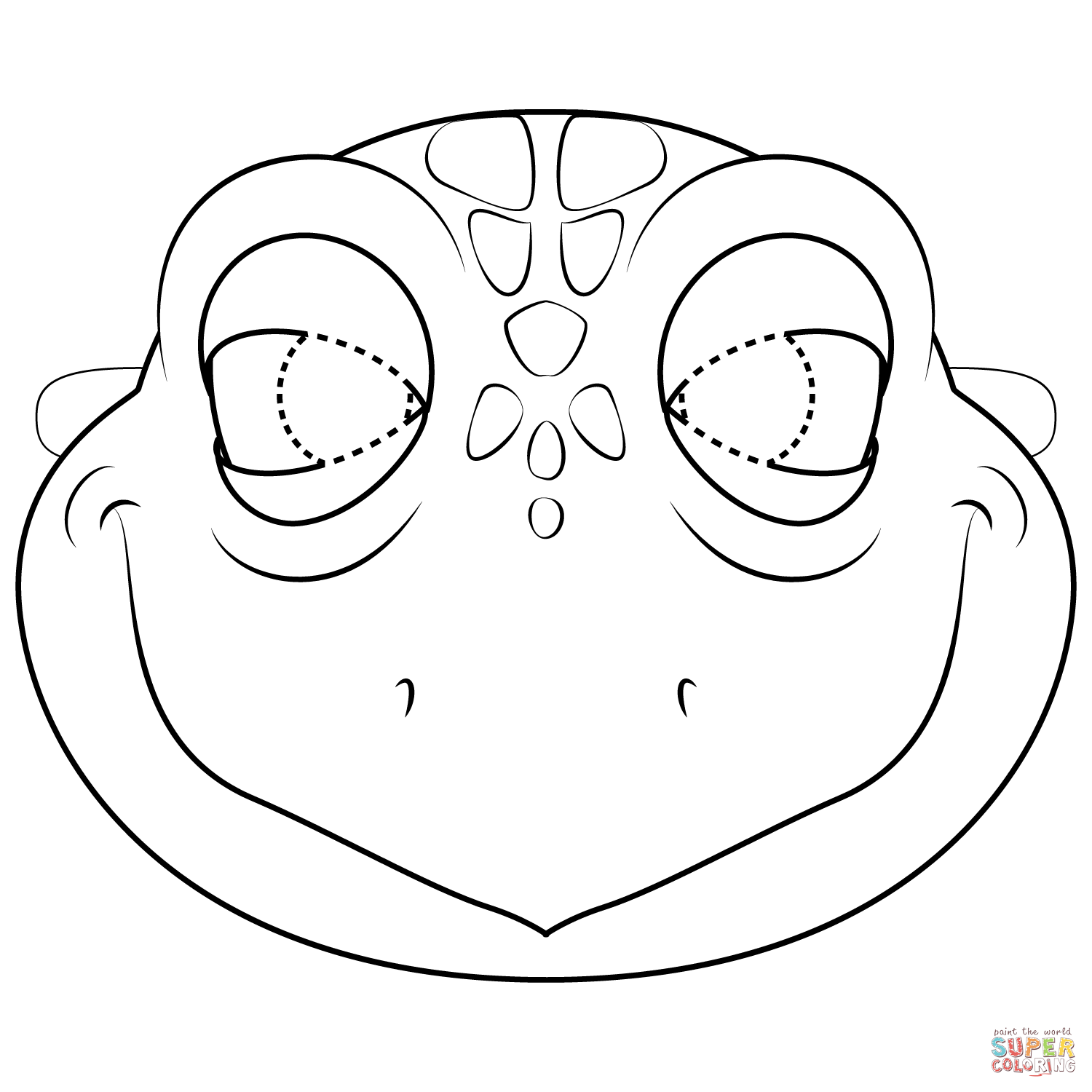 Dibujo de Máscara de Tortuga para colorear | Dibujos para colorear imprimir gratis Dibujo de Máscara de Tortuga para colorear | Dibujos para colorear imprimir gratis