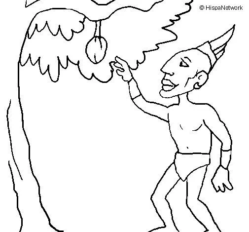 Dibujo de Maya en un árbol frutal para Colorear - Dibujos.net