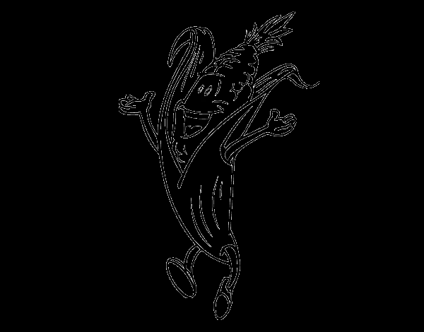 Dibujo de Mazorca alegre para Colorear
