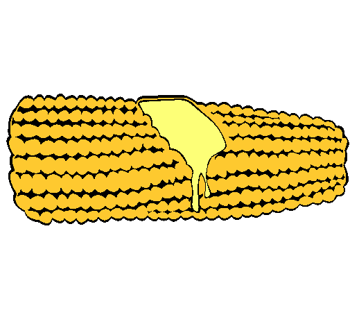 Dibujo de Mazorca de maíz pintado por Elote en Dibujos.net el día ...