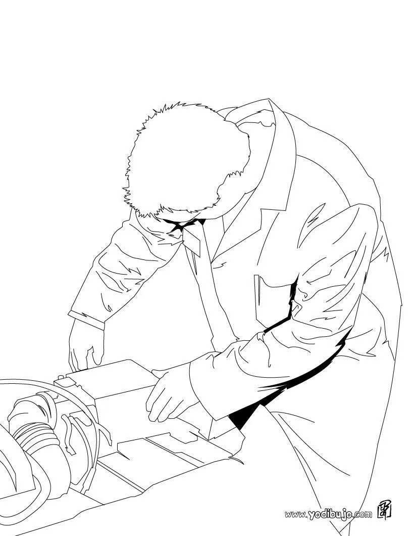 Dibujo de MECANICO para colorear, un mecánico para imprimir