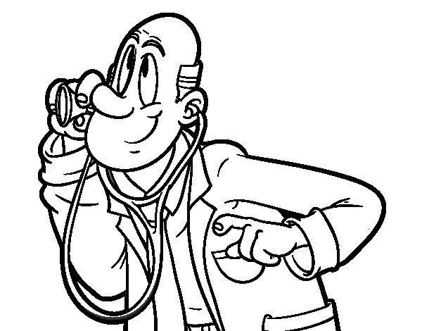 Dibujo de Médico para Colorear - Dibujos.net Dibujo de Médico para Colorear - Dibujos.net